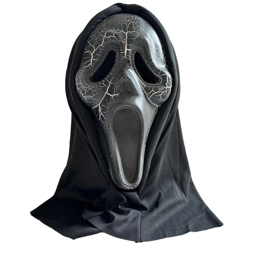 Scream Ghost Black Smouldering Mask Halloween Costume Black Polyester